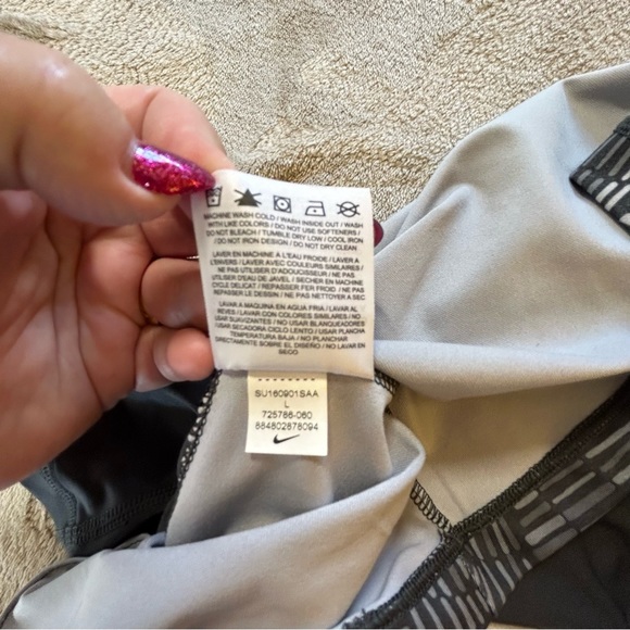 Nike black grey golf skort Dri-Fit Tour Performance ruffle pockets Size L - Picture 8 of 11